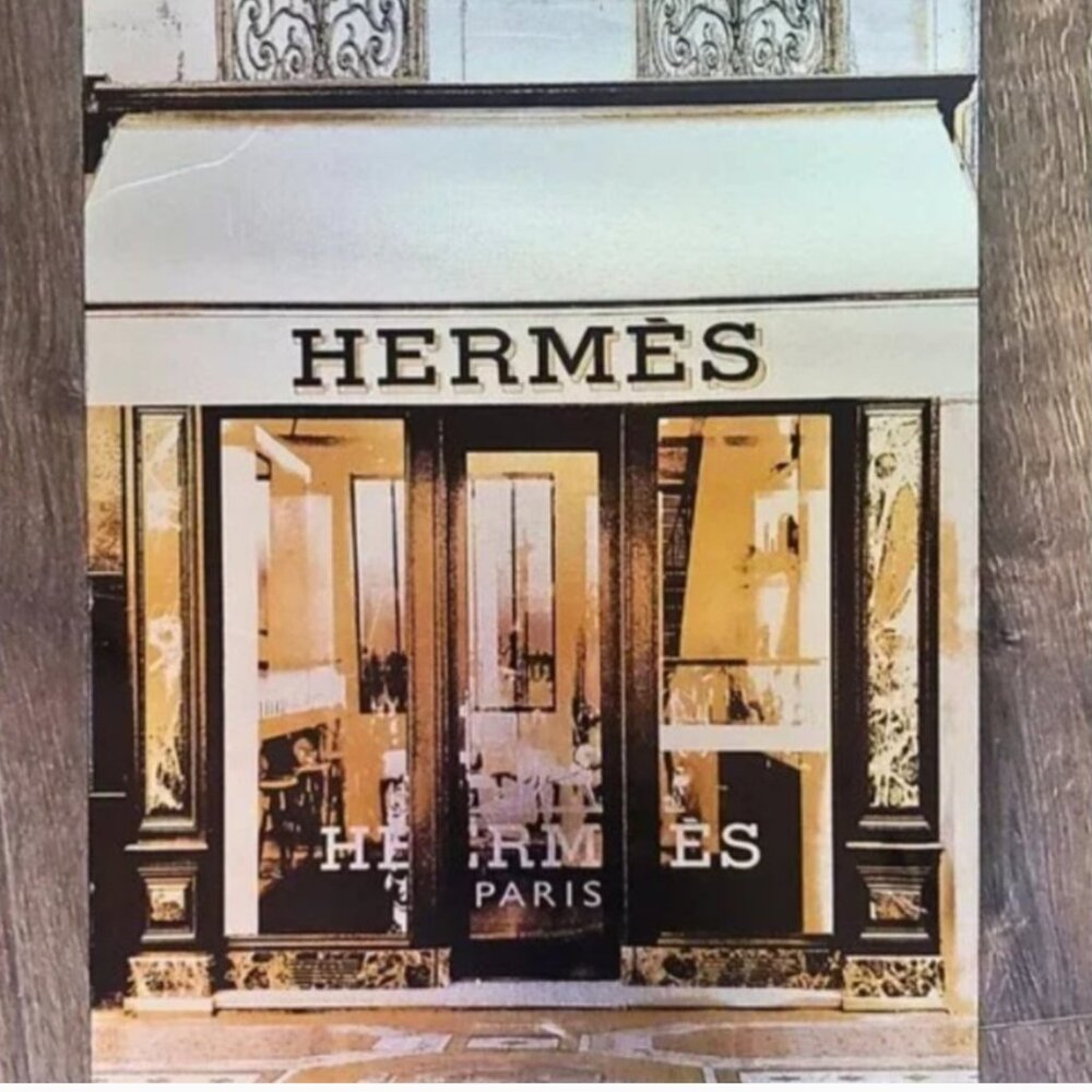 HERMES Paris Vintage Storefront Foil Wallfront